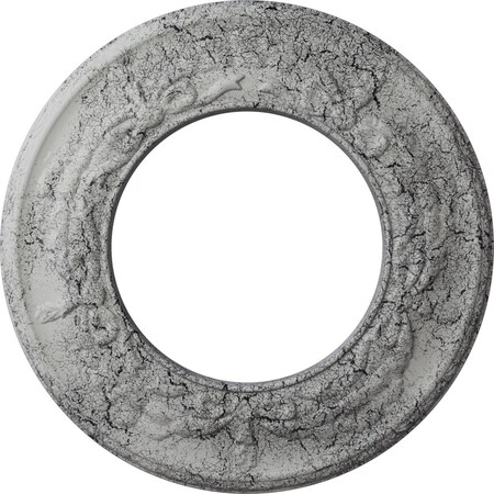 Ekena Millwork Salem Medallion (Canopies up to 7 1/8"), 13 1/4"OD x 7 1/8"ID x 7/8"P, Ultra Pure White Crackle CM13SAUWC